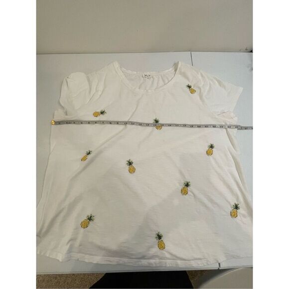 Westport women’s white pineapple tshirt 3X - Picture 3 of 7